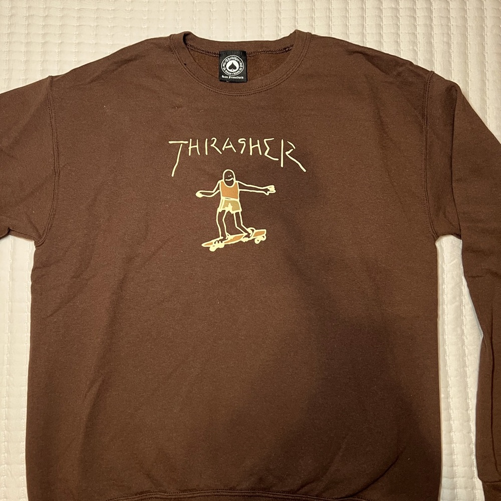 MEN’S BROWN SKATING SWEATSHIRT, MEDIUM